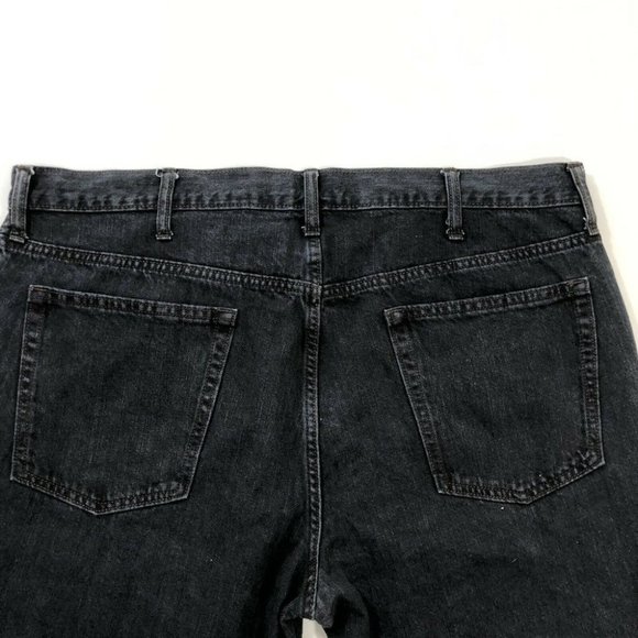 Old Navy Jeans Men's 42 Black Famous Straight Leg Denim Pants Reg Fit Size 42X30 - Picture 12 of 12